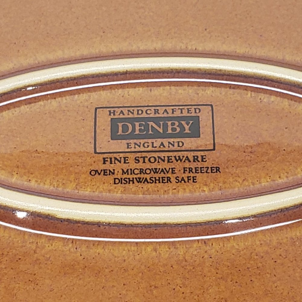 Denby Orchard Large Oval Baking Dish Casserole Baker Pear Fruit Brown 11 x 8.25" - Picture 8 of 8